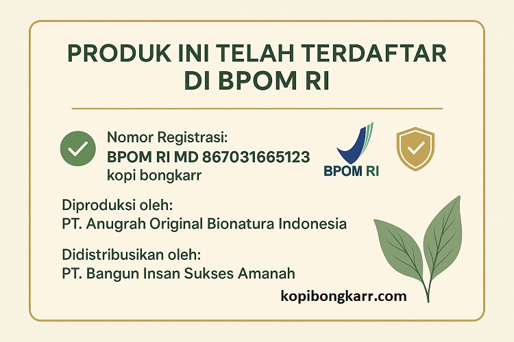 Legalitas BPOM dan Penjelasan Lengkap Kopi Bongkar